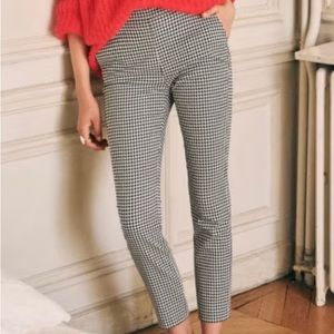 Sezane Clara trousers size 34 houndstooth pants